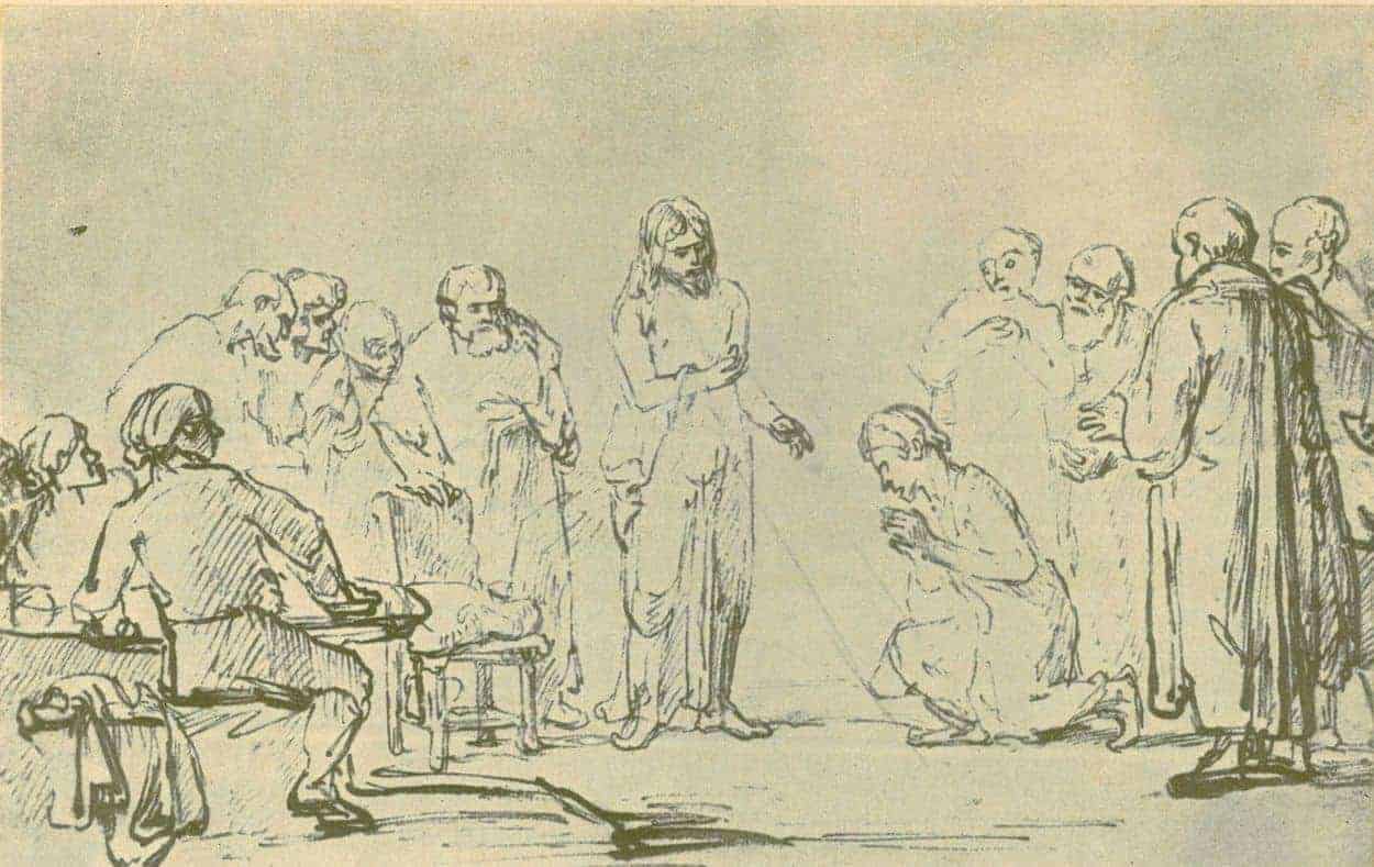 Rembrandt: Christus erscheint dem ungläubigen Thomas